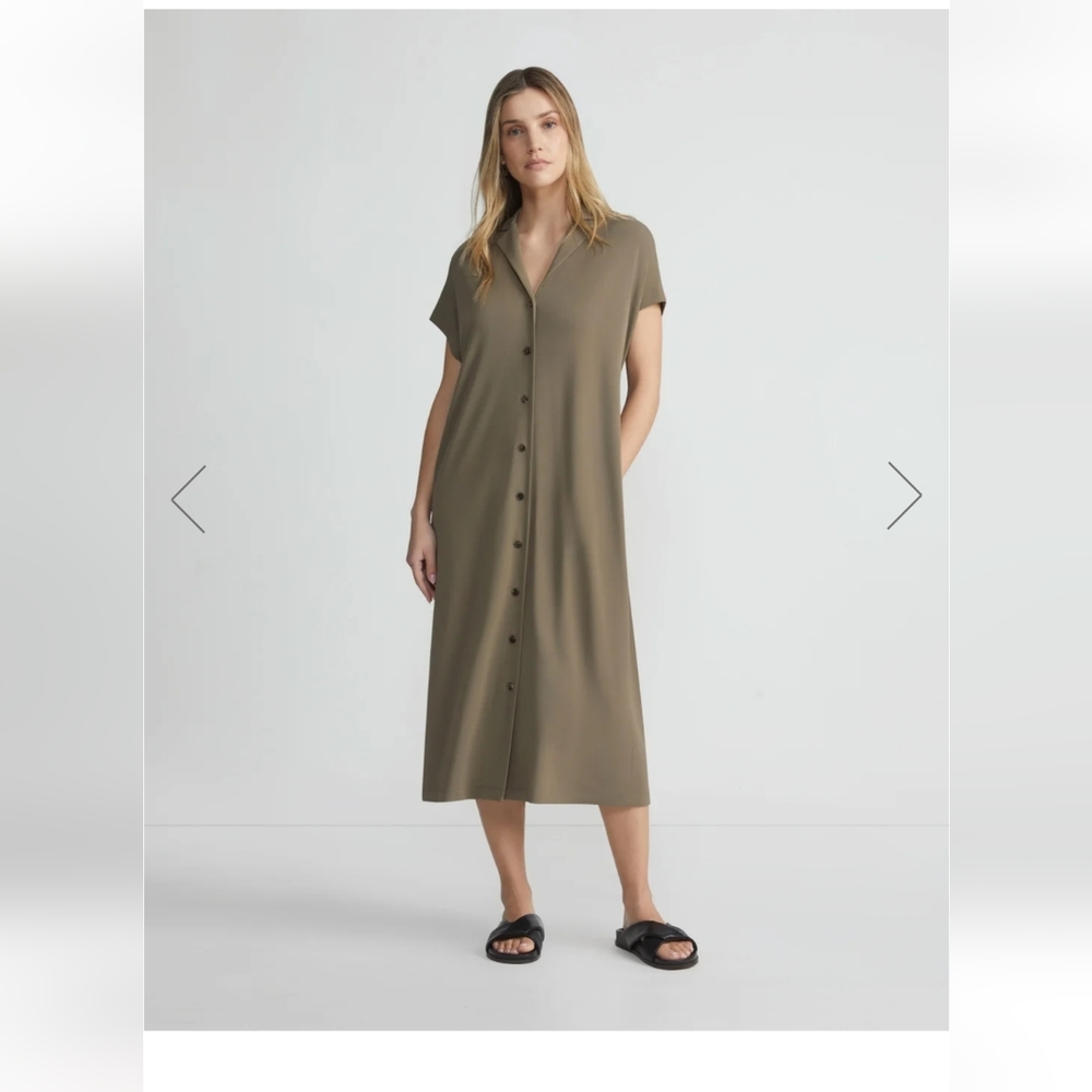 NWT Layfayette 148 Matte Jersey Short Sleeve Tunic Dress XXL